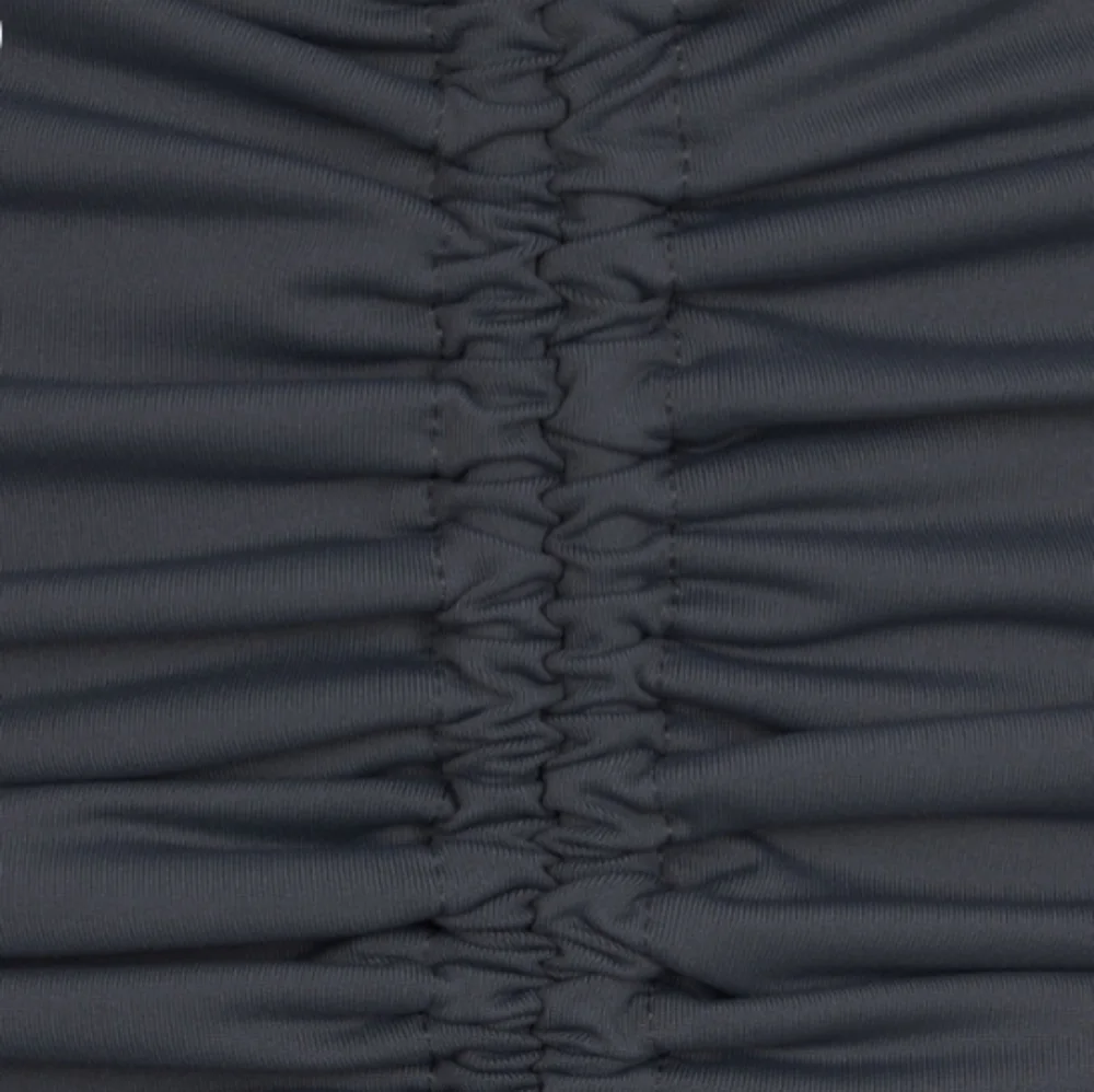 NWT SKIMS SIGNATURE SWIM Rauched Mini Skirt GUNMETAL Plus 3X